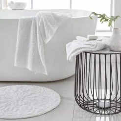 Dunelm Mandalay White 100% Cotton Towel 9 Dunelm Mandalay White 100% Cotton Towel -Dunelm Sales Store 1000186089 alt03