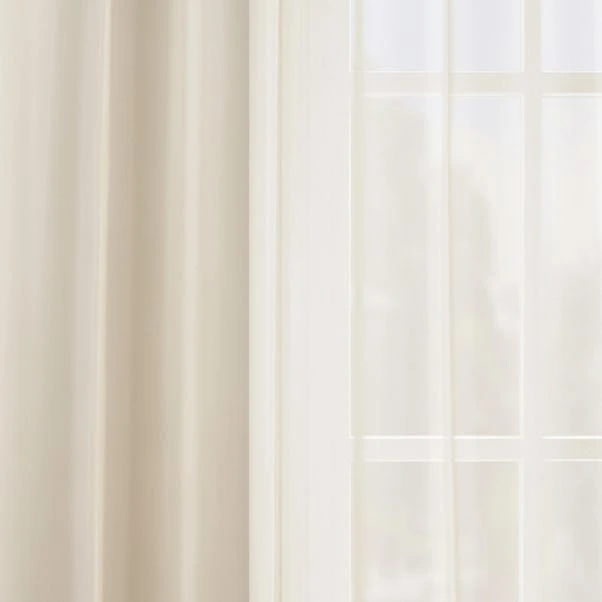 Dunelm Sheer Elegance Ivory Tape Top Single Voile Panel 5 Dunelm Sheer Elegance Ivory Tape Top Single Voile Panel - Image 3