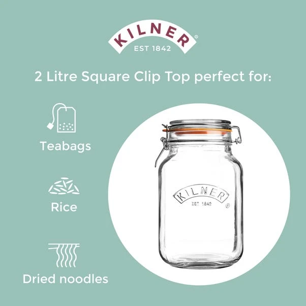 Kilner 2 Litre Clip Top Preserve Jar 4 Kilner 2 Litre Clip Top Preserve Jar - Image 2