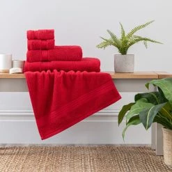 Dunelm Red Egyptian Cotton Towel