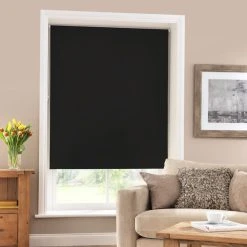 Dunelm Black Blackout Roller Blind