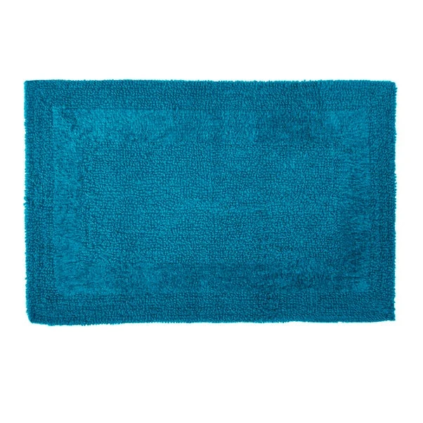 Dunelm Super Soft Reversible Teal Bath Mat 4 Dunelm Super Soft Reversible Teal Bath Mat - Image 2