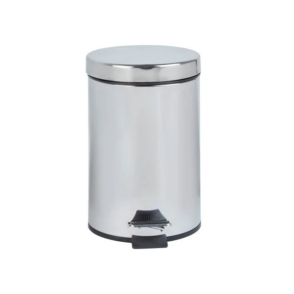 Dunelm Bathroom Basics 3-Litre Silver Pedal Bin 4 Dunelm Bathroom Basics 3-Litre Silver Pedal Bin - Image 2