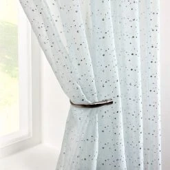 Dunelm White Sparkle Single Slot Top Voile Panel -Dunelm Sales Store 30065655 alt02