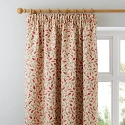Luxury Collection Heritage Glava Terracotta Pencil Pleat Curtains