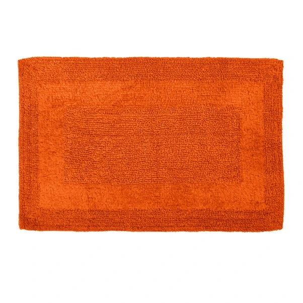 Dunelm Super Soft Reversible Burnt Orange Bath Mat 4 Dunelm Super Soft Reversible Burnt Orange Bath Mat - Image 2