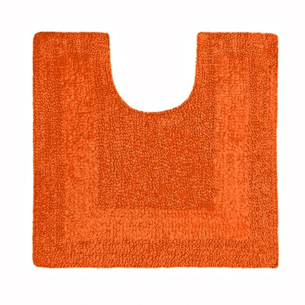 Dunelm Super Soft Reversible Burnt Orange Pedestal Mat 4 Dunelm Super Soft Reversible Burnt Orange Pedestal Mat - Image 2