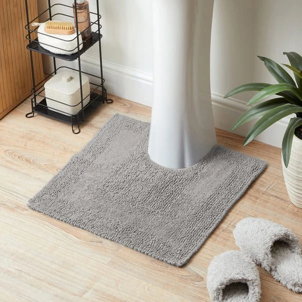 Dunelm Super Soft Silver Reversible Pedestal Mat 3 Dunelm Super Soft Silver Reversible Pedestal Mat