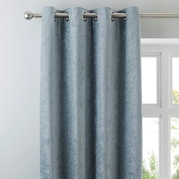 Luxury Collection Chenille Duck-Egg Eyelet Curtains 3 Luxury Collection Chenille Duck-Egg Eyelet Curtains