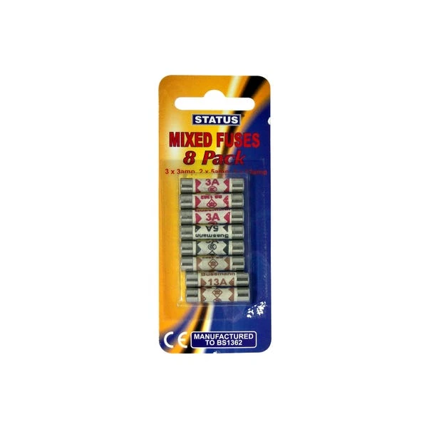 Pack Of 8 Status Assorted Fuses 3 Pack Of 8 Status Assorted Fuses