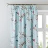 Dunelm Beautiful Birds Duck-Egg Thermal Pencil Pleat Curtains -Dunelm Sales Store 30131920