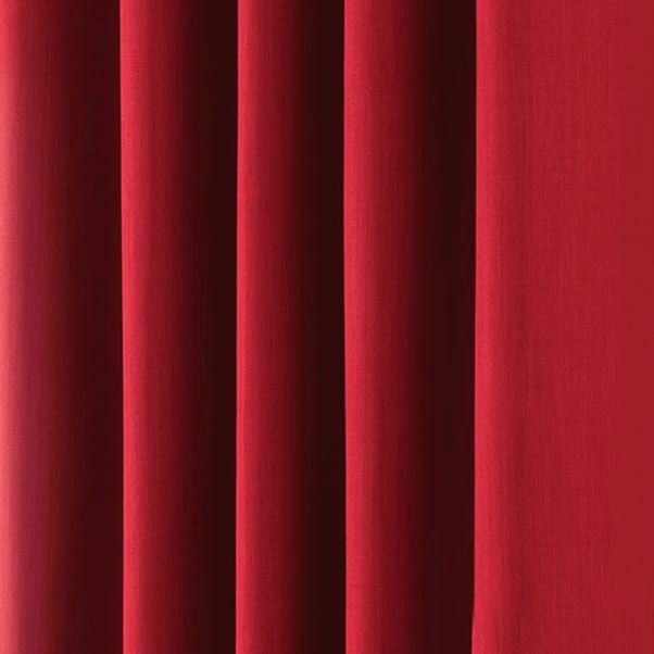 Dunelm Solar Red Blackout Eyelet Curtains 5 Dunelm Solar Red Blackout Eyelet Curtains - Image 3