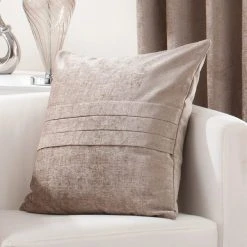 Luxury Collection Chenille Taupe Pencil Pleat Curtains 10 Luxury Collection Chenille Taupe Pencil Pleat Curtains -Dunelm Sales Store 30152598 alt07