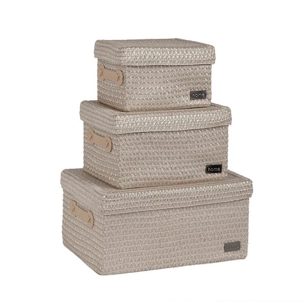 Dunelm Set Of 3 Lidded Baskets 3 Dunelm Set Of 3 Lidded Baskets