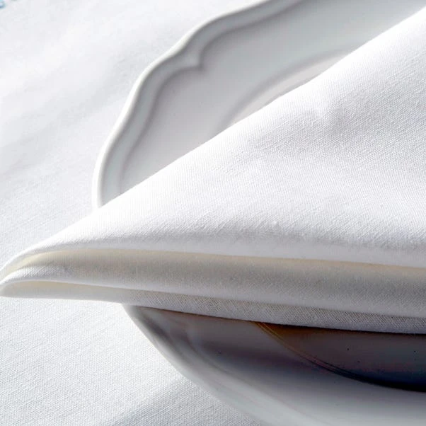 Dunelm Set Of 4 White Linen Napkins 3 Dunelm Set Of 4 White Linen Napkins