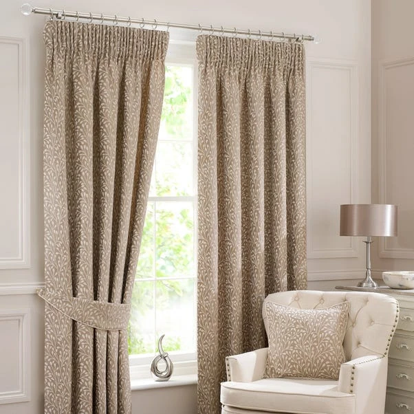 Luxury Collection Willow Cream Pencil Pleat Curtains 4 Luxury Collection Willow Cream Pencil Pleat Curtains - Image 2