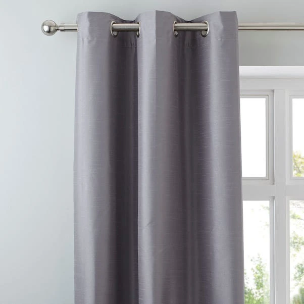 Dunelm Nova Grey Blackout Eyelet Curtains 3 Dunelm Nova Grey Blackout Eyelet Curtains