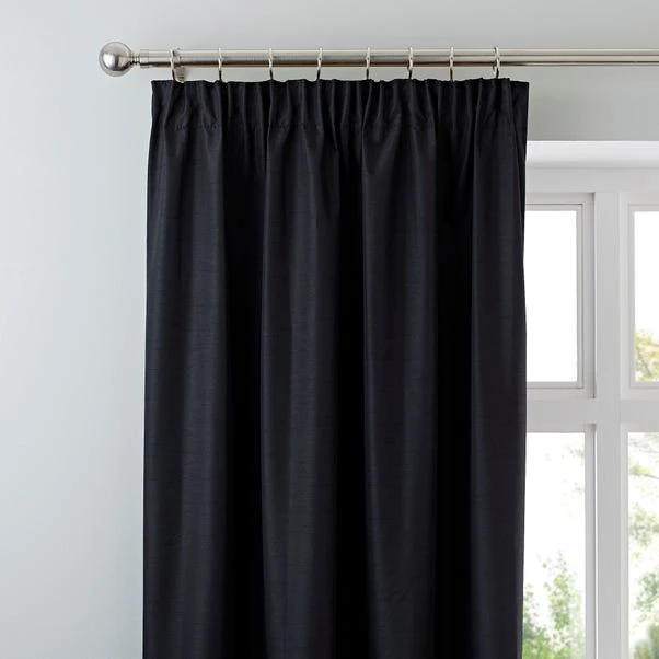 Dunelm Nova Black Blackout Pencil Pleat Curtains 3 Dunelm Nova Black Blackout Pencil Pleat Curtains