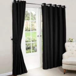 Dunelm Nova Black Blackout Eyelet Curtains 7 Dunelm Nova Black Blackout Eyelet Curtains -Dunelm Sales Store 30161051 alt01