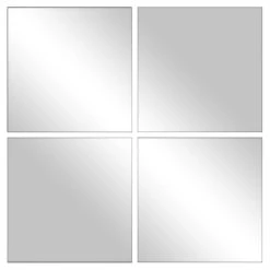 Dunelm Pack Of 4 Square Multi Purpose Tile Mirrors, 27cm