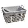 Purity Grey Basket With Handles 2 Purity Grey Basket With Handles -Dunelm Sales Store 30167751