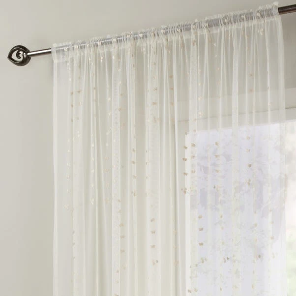 Dunelm Antique Grace Cream Slot Top Net Panel 3 Dunelm Antique Grace Cream Slot Top Net Panel