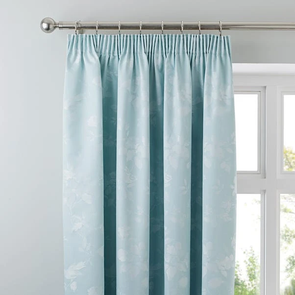 Dunelm Eden Duck-Egg Thermal Pencil Pleat Curtains 3 Dunelm Eden Duck-Egg Thermal Pencil Pleat Curtains