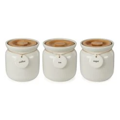Dunelm White Hang Tag Canister