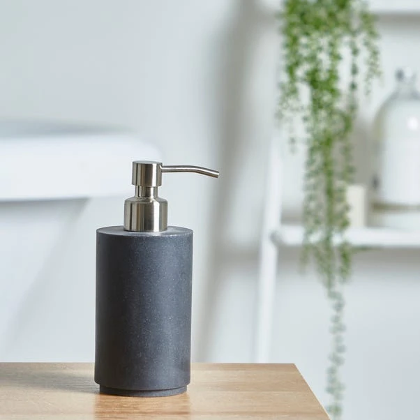 Dunelm Grey Resin Lotion Dispenser 3 Dunelm Grey Resin Lotion Dispenser