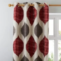 Luxury Collection Morocco Red Eyelet Curtains