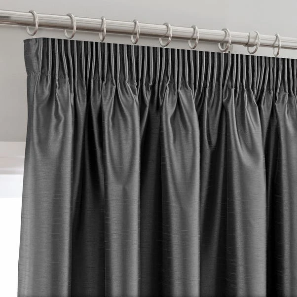 Dunelm Montana Charcoal Pencil Pleat Curtains 3 Dunelm Montana Charcoal Pencil Pleat Curtains
