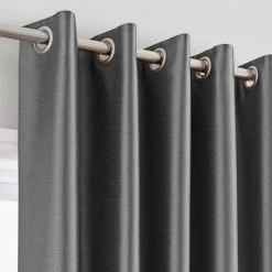 Dunelm Montana Charcoal Eyelet Curtains