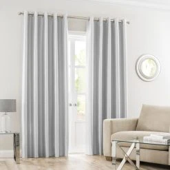 Dunelm Montana Silver Eyelet Curtains 8 Dunelm Montana Silver Eyelet Curtains -Dunelm Sales Store 30203948 alt01