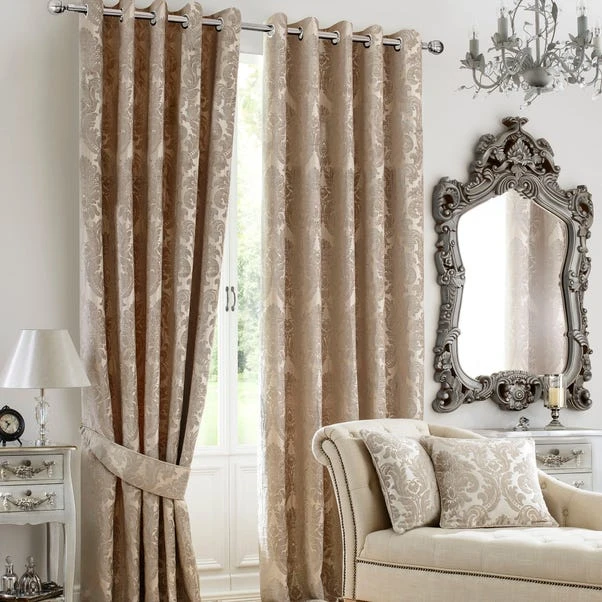 Luxury Collection Versailles Natural Eyelet Curtains 4 Luxury Collection Versailles Natural Eyelet Curtains - Image 2
