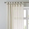 Dunelm Marley Linen Natural Sheer Tab Top Single Voile Panel 2 Dunelm Marley Linen Natural Sheer Tab Top Single Voile Panel -Dunelm Sales Store 30211746