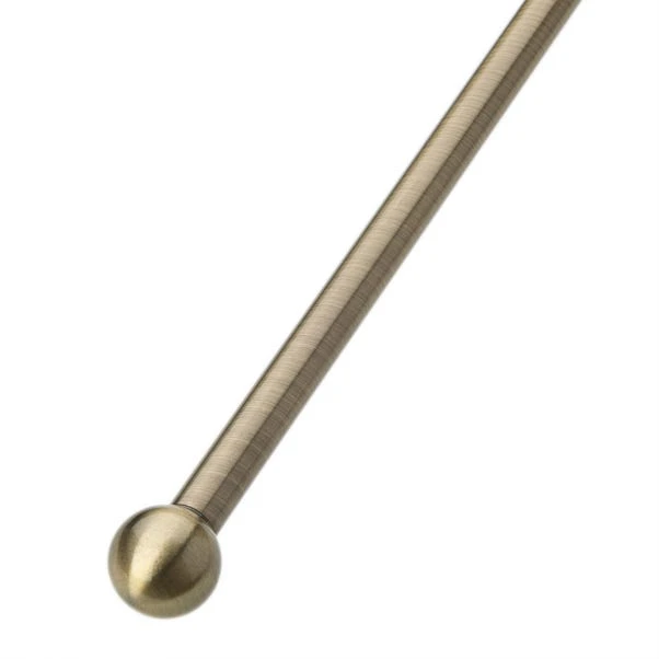 Dunelm Ashton Antique Brass Cafe Rod 10/12mm 3 Dunelm Ashton Antique Brass Cafe Rod 10/12mm