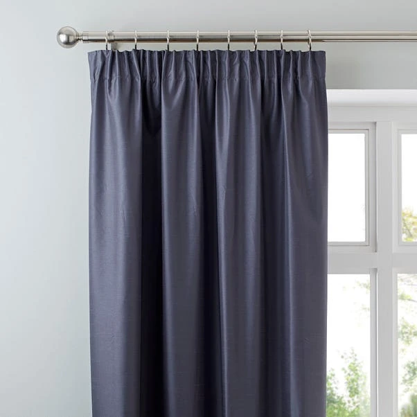Dunelm Nova Charcoal Blackout Pencil Pleat Curtains 3 Dunelm Nova Charcoal Blackout Pencil Pleat Curtains