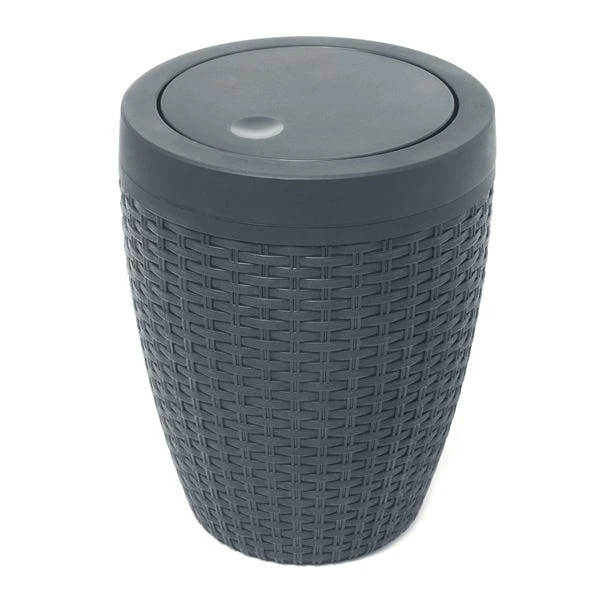 Addis Rattan Charcoal Bathroom Bin 3 Addis Rattan Charcoal Bathroom Bin