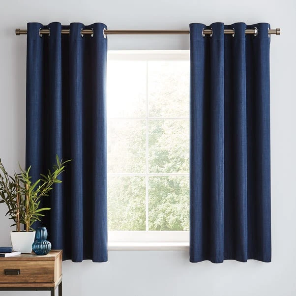 Dunelm Solar Navy Blackout Eyelet Curtains 8 Dunelm Solar Navy Blackout Eyelet Curtains - Image 6