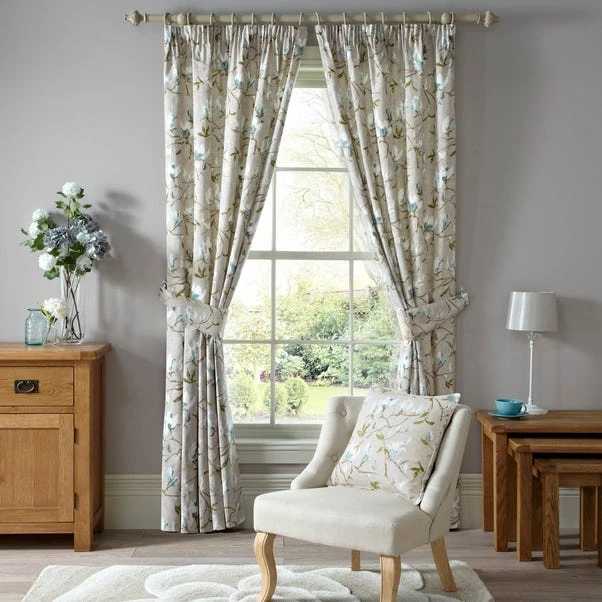 Luxury Collection Magnolia Green Pencil Pleat Curtains 4 Luxury Collection Magnolia Green Pencil Pleat Curtains - Image 2