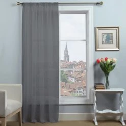 Dunelm Dynamic Grey Single Slot Top Voile Panel -Dunelm Sales Store 30238454 alt03