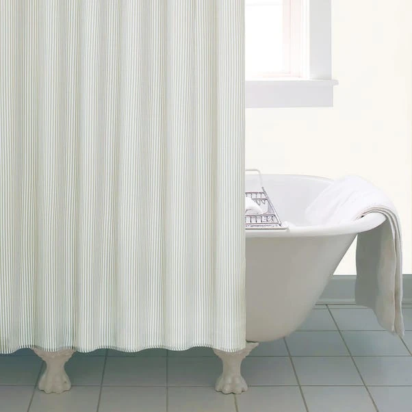 Dunelm Natural Skinny Stripe Shower Curtain 3 Dunelm Natural Skinny Stripe Shower Curtain