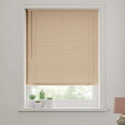 Dunelm Natural Wooden Venetian Blind 27mm Slats