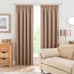 Dunelm Solar Latte Blackout Pencil Pleat Curtains 9 Dunelm Solar Latte Blackout Pencil Pleat Curtains -Dunelm Sales Store 30243431 alt01