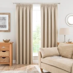 Dunelm Solar Ecru Blackout Pencil Pleat Curtains 9 Dunelm Solar Ecru Blackout Pencil Pleat Curtains -Dunelm Sales Store 30243451 alt01