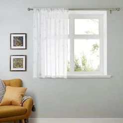 Dunelm Laura Grey Single Slot Top Voile Panel 12 Dunelm Laura Grey Single Slot Top Voile Panel -Dunelm Sales Store 30248662 alt05