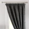 Dunelm Chenille Grey Thermal Pencil Pleat Door Curtain 2 Dunelm Chenille Grey Thermal Pencil Pleat Door Curtain -Dunelm Sales Store 30262195