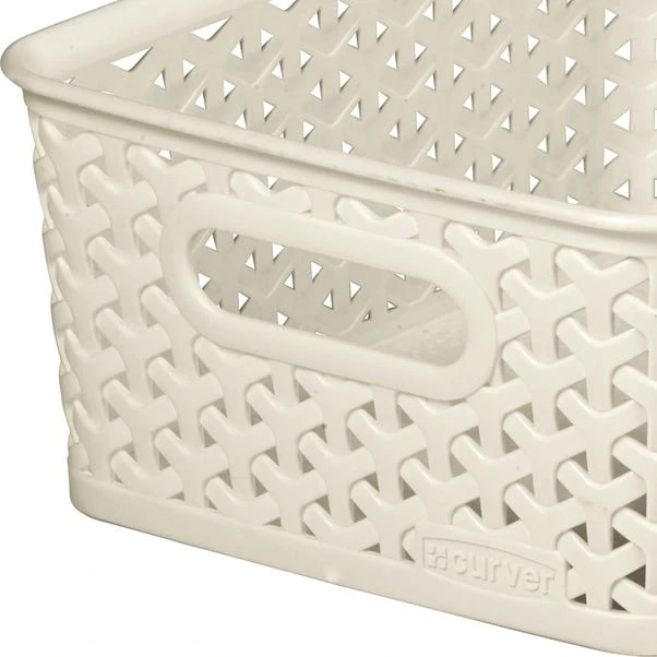 Curver 4L Vintage White Basket 7 Curver 4L Vintage White Basket - Image 5