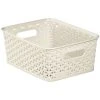 Curver 13L Vintage White Basket 2 Curver 13L Vintage White Basket -Dunelm Sales Store 30271753