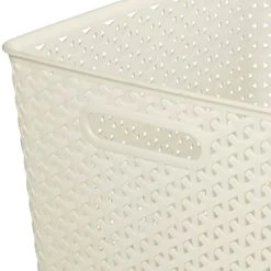 Curver 18L Vintage White Basket 11 Curver 18L Vintage White Basket -Dunelm Sales Store 30271755 alt04